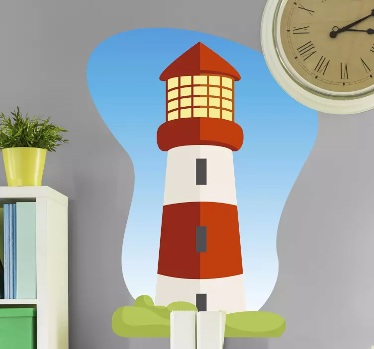 Lighthouse Coastal Scene location sticker - TenStickers