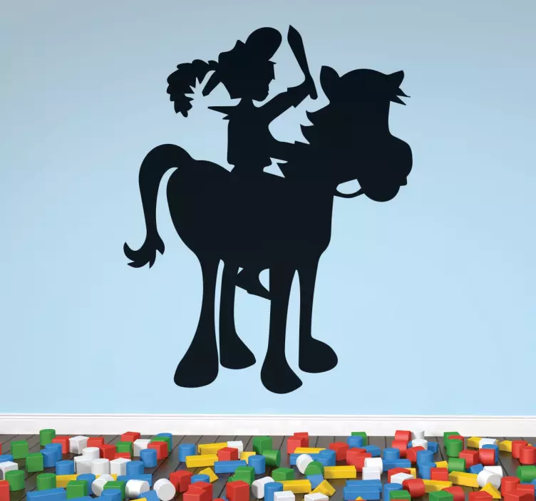 Little Knight Silhouette Sticker - TenStickers