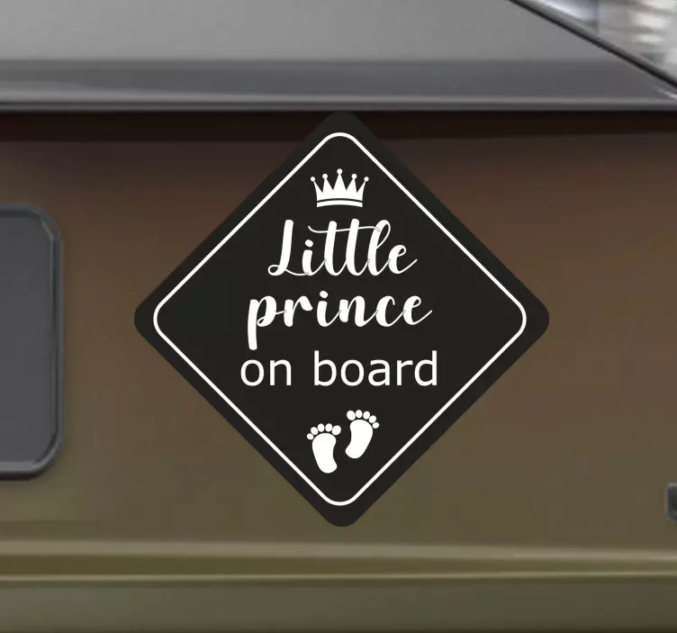 Little prince baby on board sticker - TenStickers
