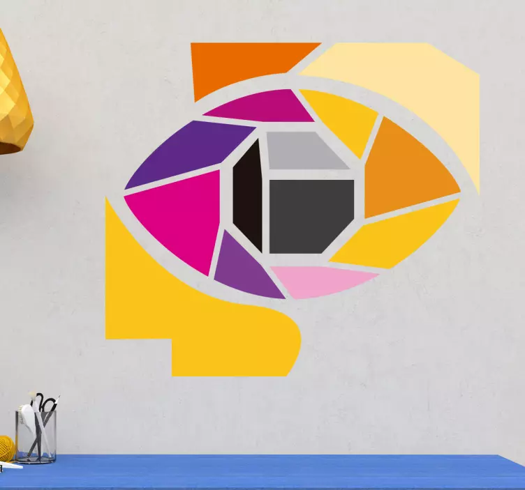 Lively Geometric Eye geometric wall sticker - TenStickers