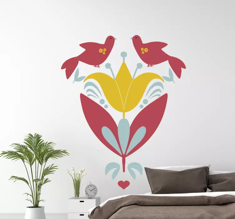 Lively Blossom Arrangement wall sticker - TenStickers
