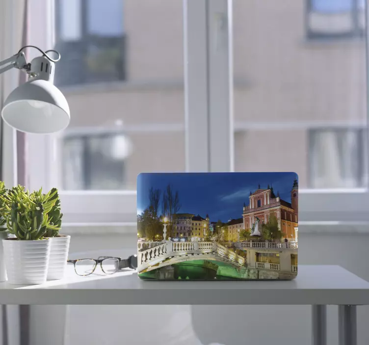 Ljubljana Cityscape laptop skin - TenStickers