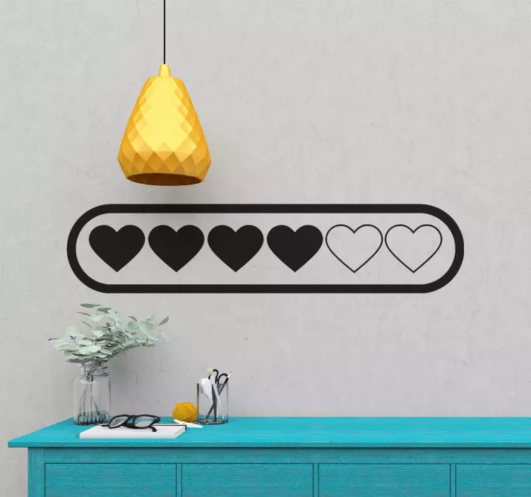 Loading hearts love sticker - TenStickers