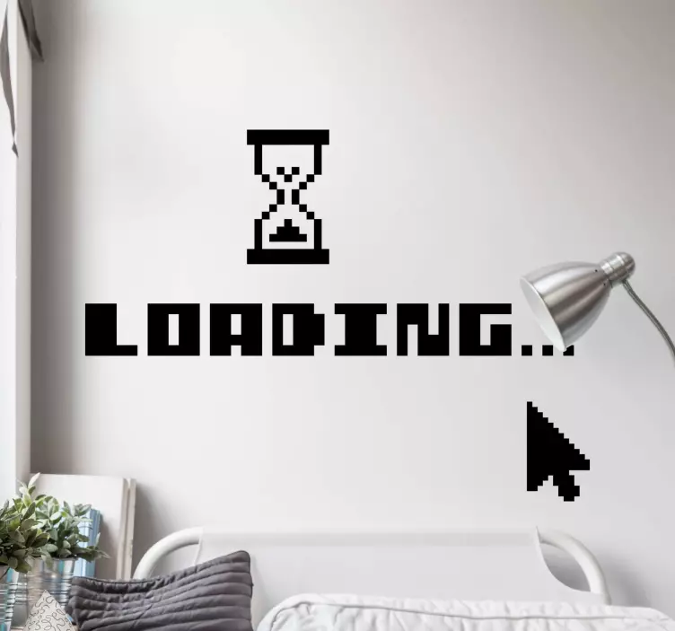 Loading timer video game sticker - TenStickers