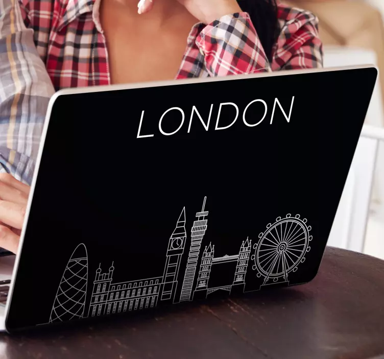 London on Laptop laptop decal - TenStickers