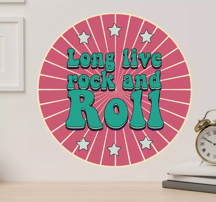 Long live rock and roll 70's vintage decal - TenStickers