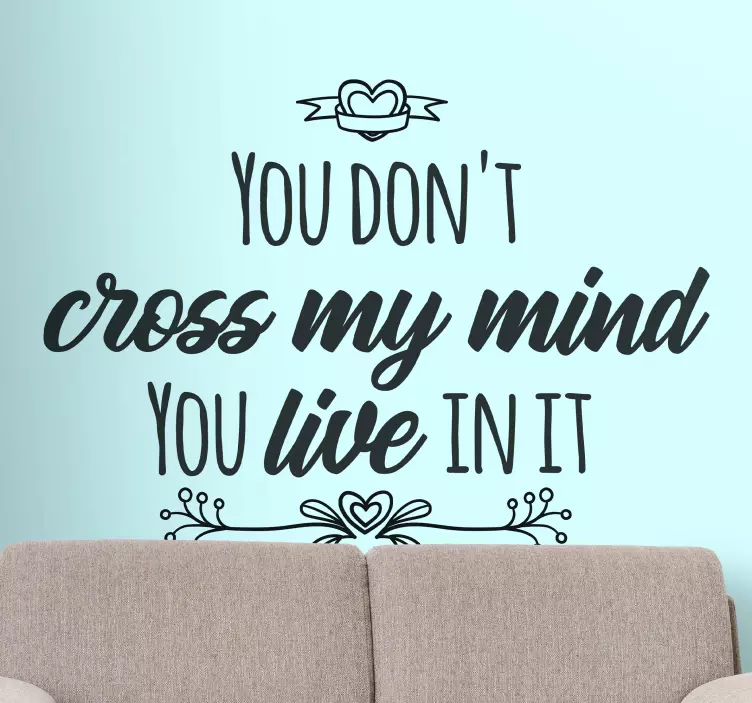 Love in my mind wedding sticker - TenStickers