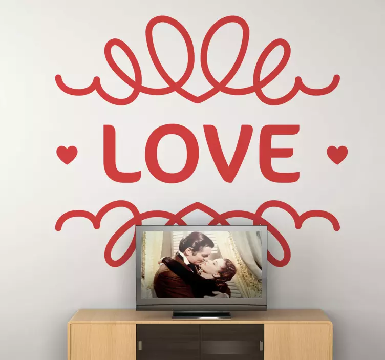 Love Vintage Design Wall Sticker - TenStickers