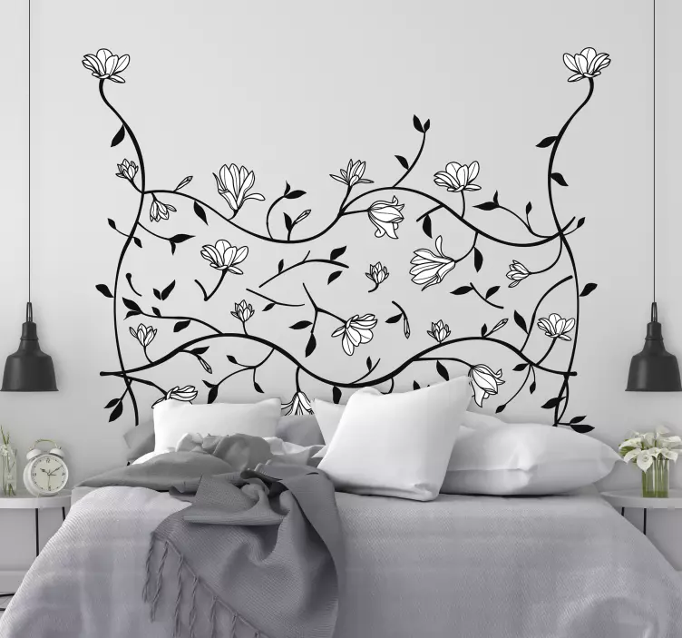 Magnolia Floral floral wall sticker - TenStickers