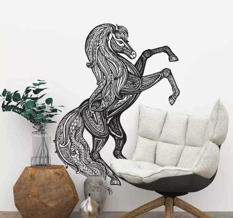 Majestic Horse Silhouette cat sticker - TenStickers
