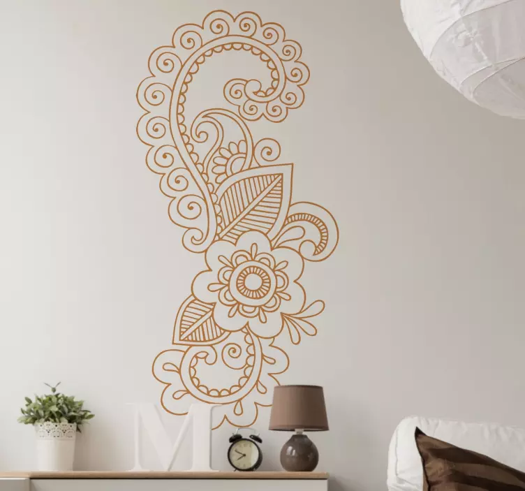 Mandala Motif Wall Sticker - TenStickers