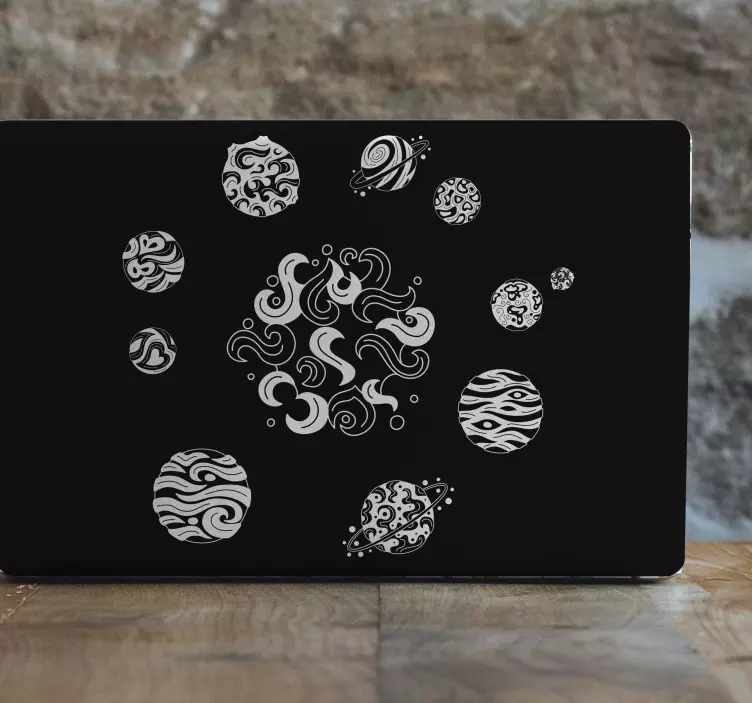 Mandala Solar system laptop skins - TenStickers
