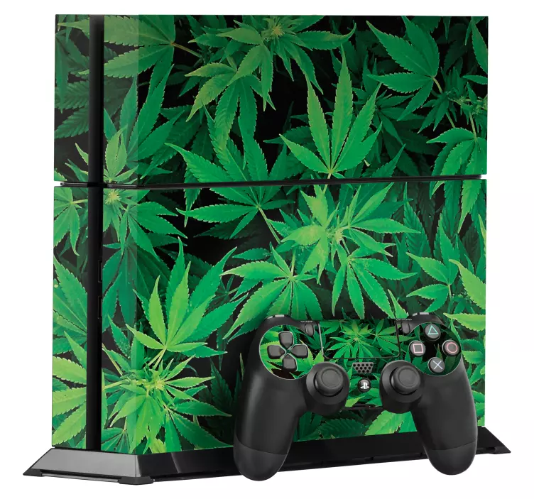 Marijuana green leaves ps4 skin - TenStickers