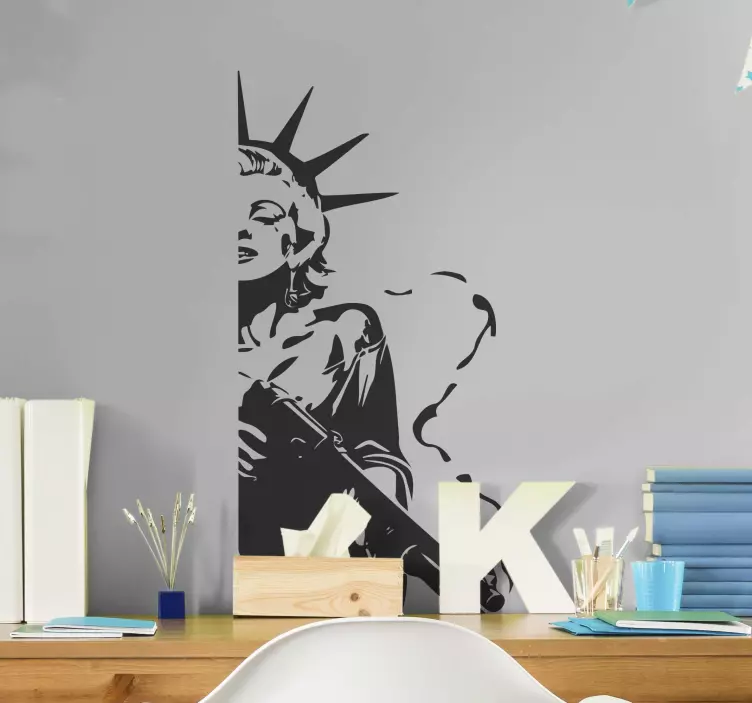 Marilyn Monroe fashion liberty people decal - TenStickers