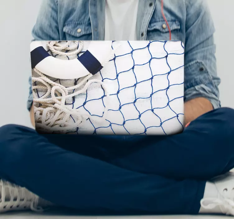 Marine Net Laptop Sticker - TenStickers