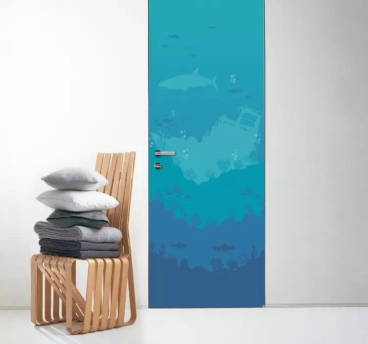 Marine Theme Door Sticker - TenStickers