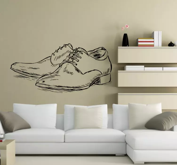 Classic Men's Shoes Wall Sticker - TenStickers