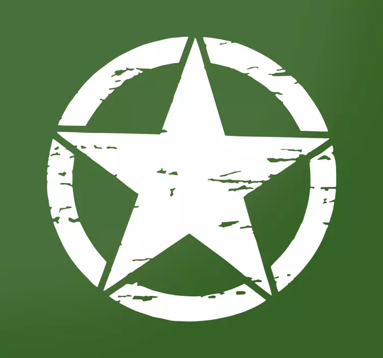 Military star logo car sticker - TenStickers