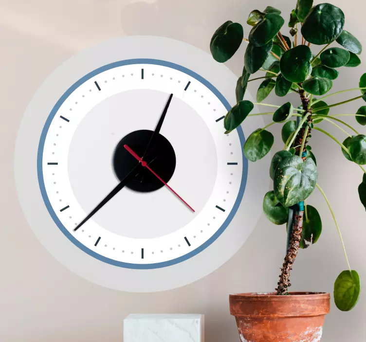 Modern timepiece clock wall sticker - TenStickers