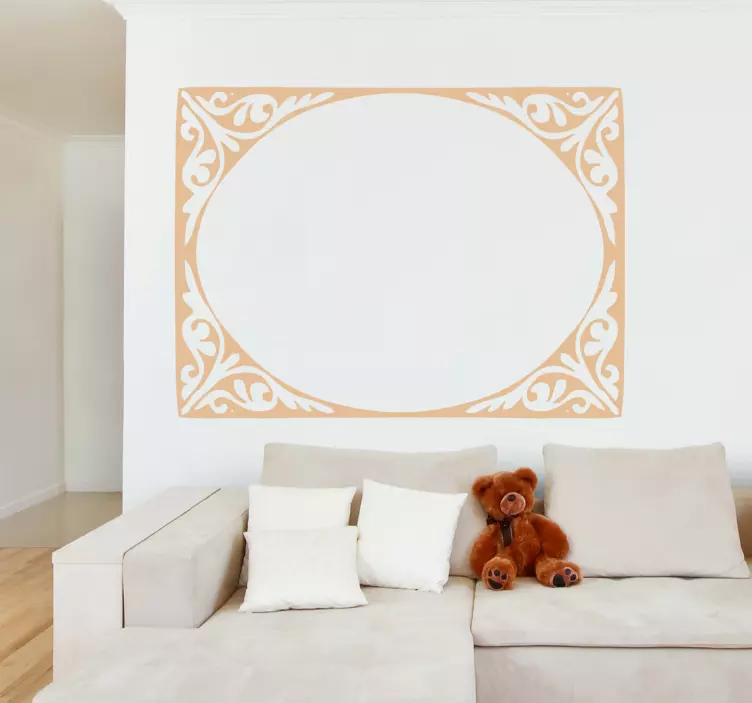 Modernist Elliptical Frame Wall Sticker - TenStickers