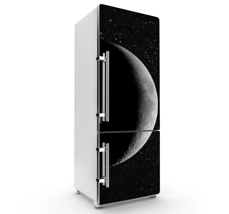 Realistic planet moon fridge sticker - TenStickers