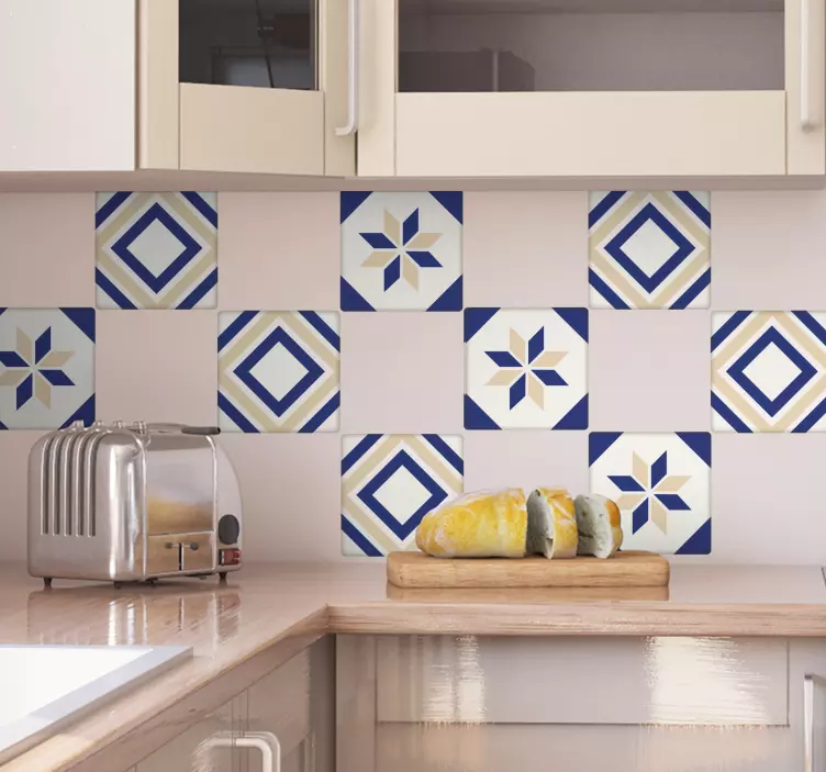 Moroccan Tile Cross Sticker - TenStickers