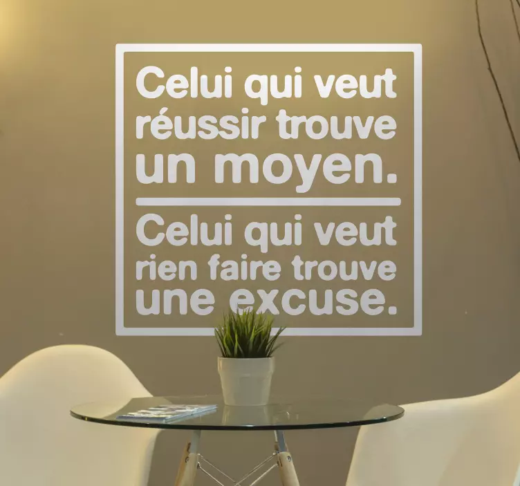 Motivational Success Quote motivational sticker - TenStickers