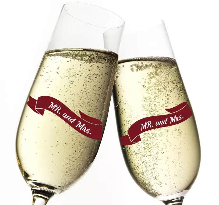 Mr and Mrs Banner Sticker - TenStickers