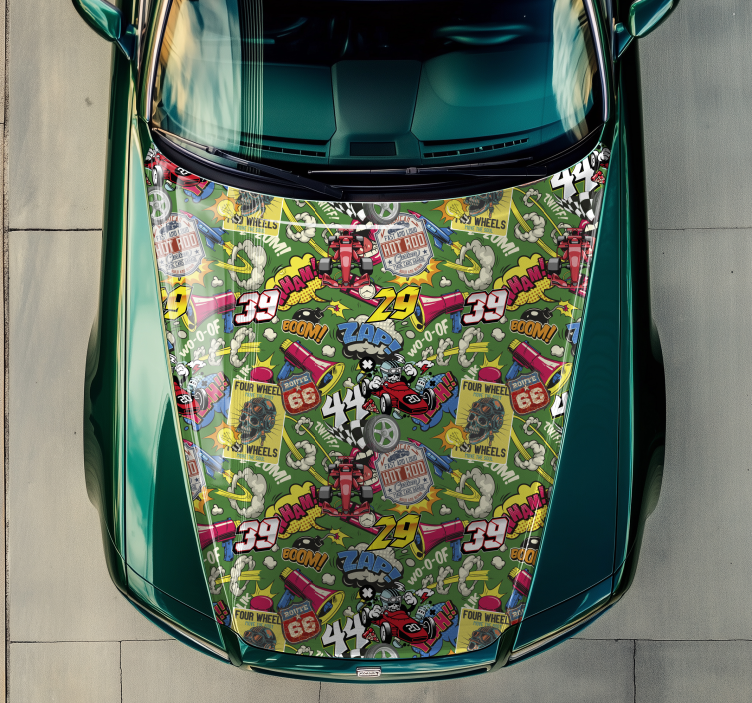 Multicolored for hood car sticker - TenStickers