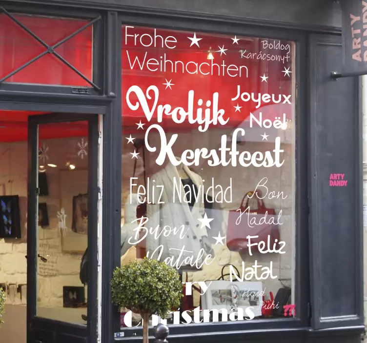 Multiple languages NL christmas decal - TenStickers