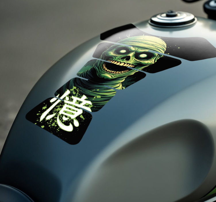 Mummy death motorcycle sticker - TenStickers