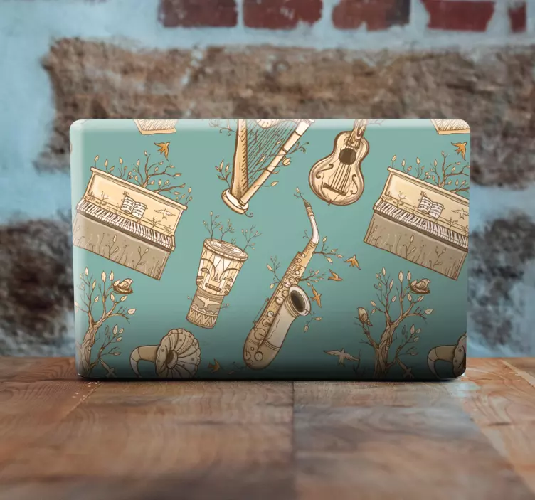 Musical Instruments Motif laptop skin - TenStickers