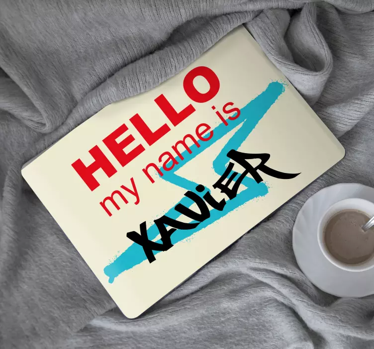 My name is card graffiti laptop skins - TenStickers