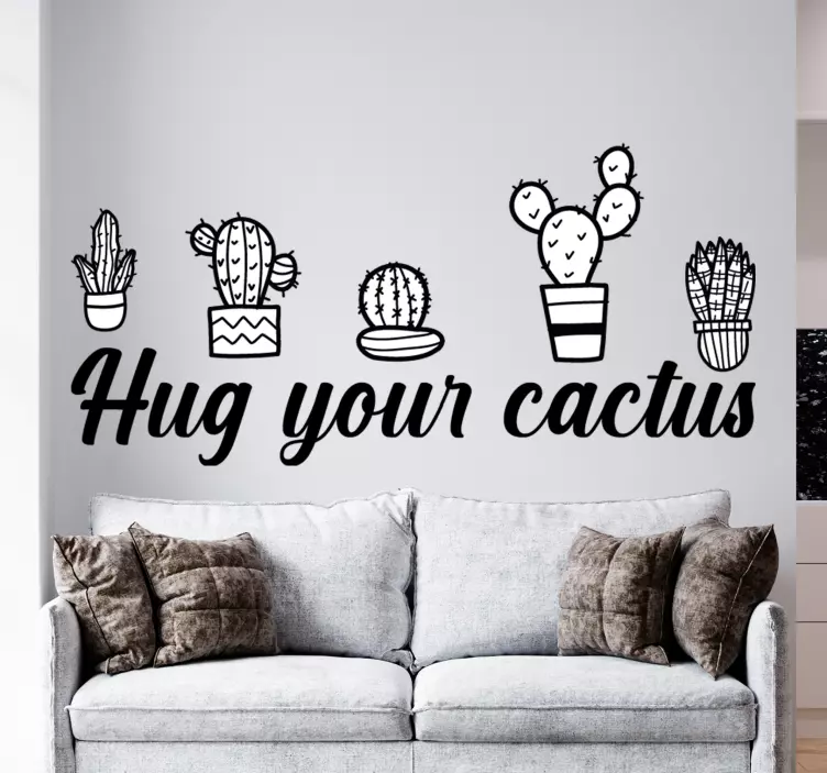 Nature wall sticker cactus potted collection - TenStickers
