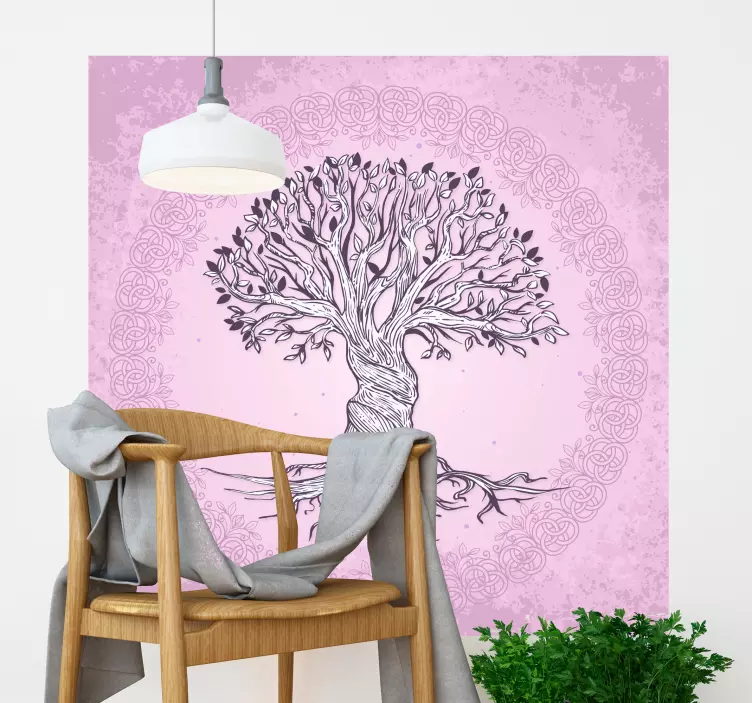 Nature wall sticker tree roots design - TenStickers