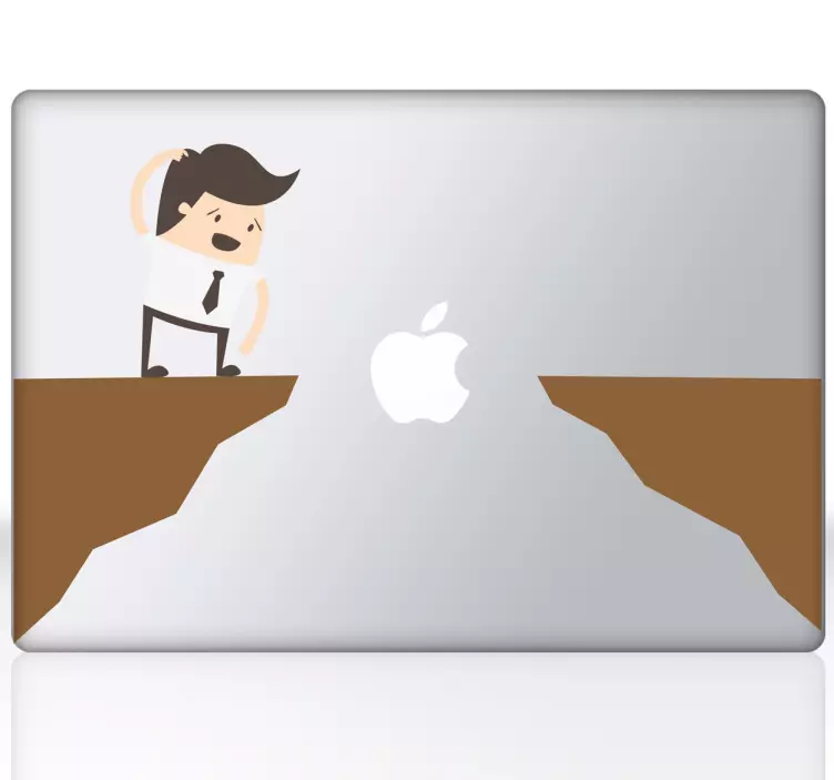 Nervous Businessman Gap Laptop sticker - TenStickers
