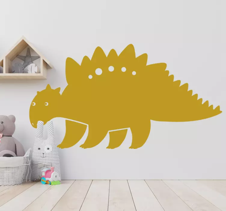 Nordic dinosaur stegosaurus silhouette sticker - TenStickers