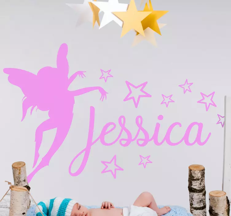 Nordic fairy name personalized fairy decal - TenStickers