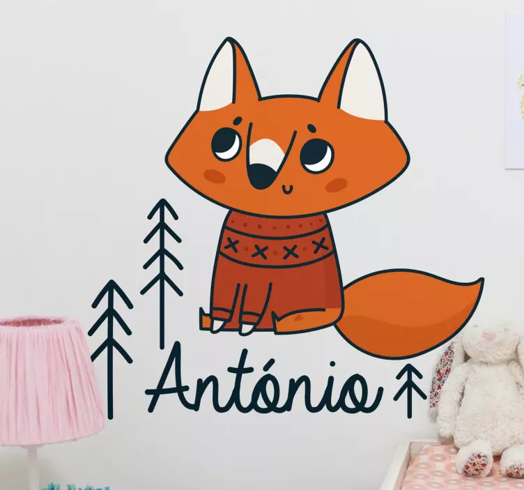 Nordic fox with arrows custom animal decal - TenStickers