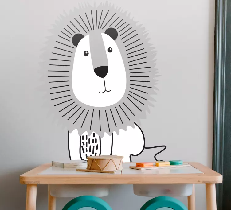 Nordic lyon wild animal decal - TenStickers