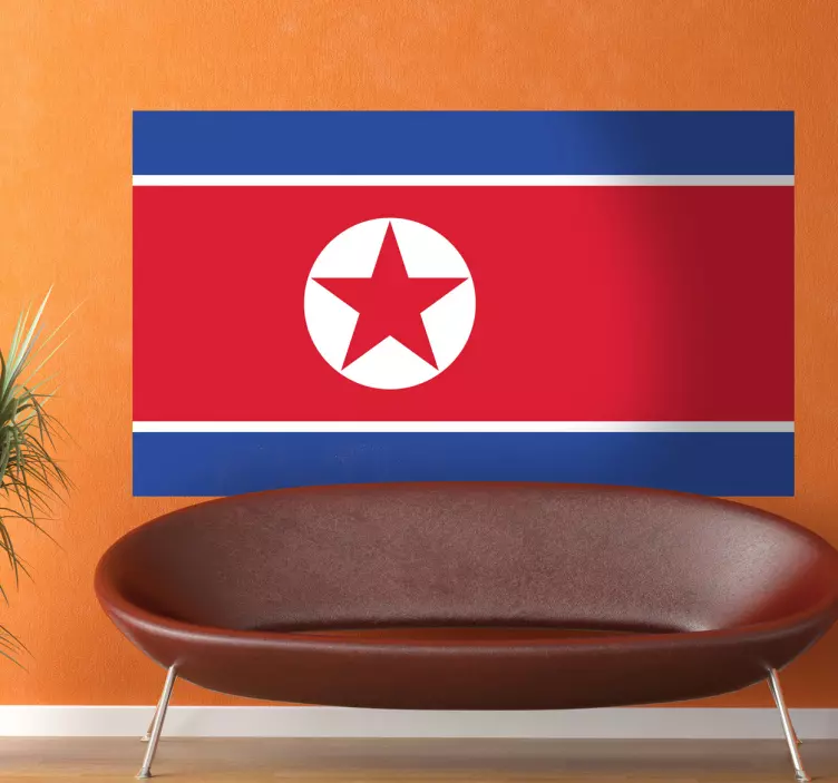 North Korea Flag Sticker - TenStickers