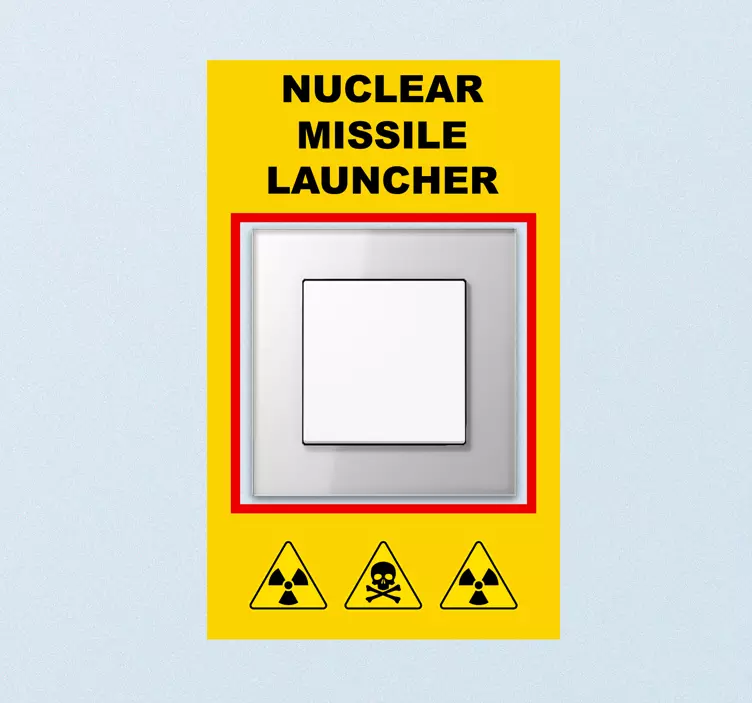 Nuclear missile launcher light switch sticker - TenStickers