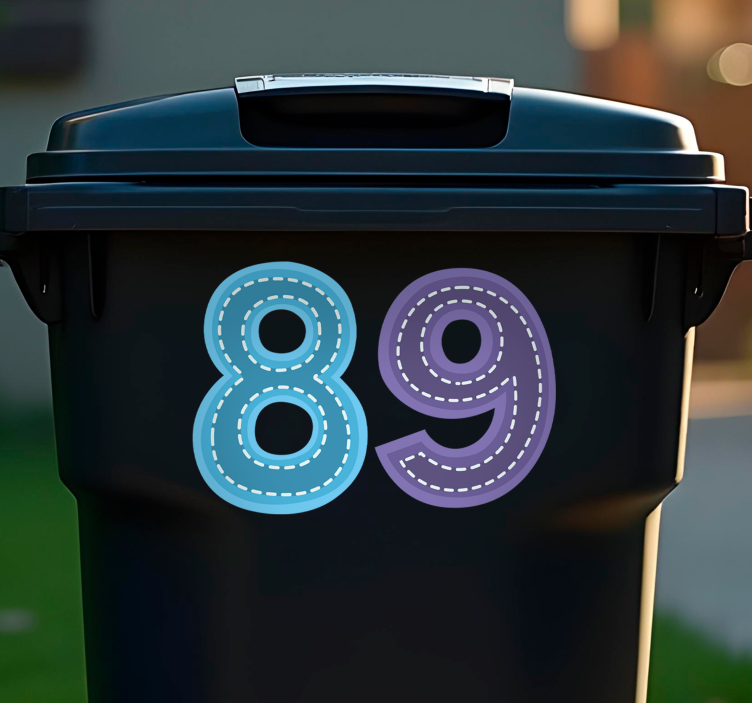 Numbers in different colors Container sticker - TenStickers