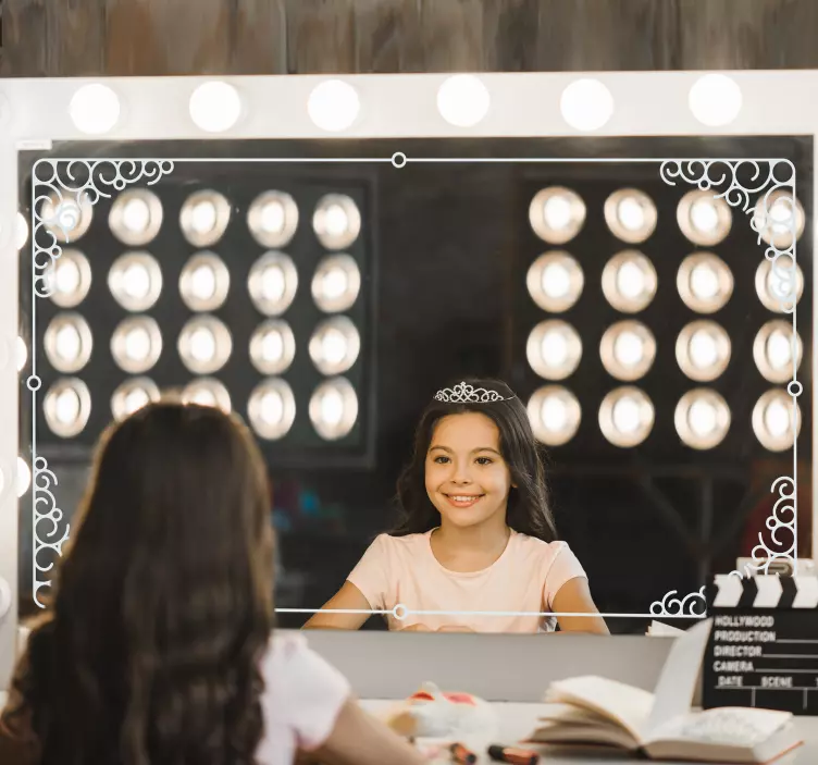 old frame mirror vinyl sticker - TenStickers