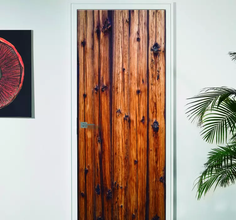 Old wooden door vinyl sticker - TenStickers