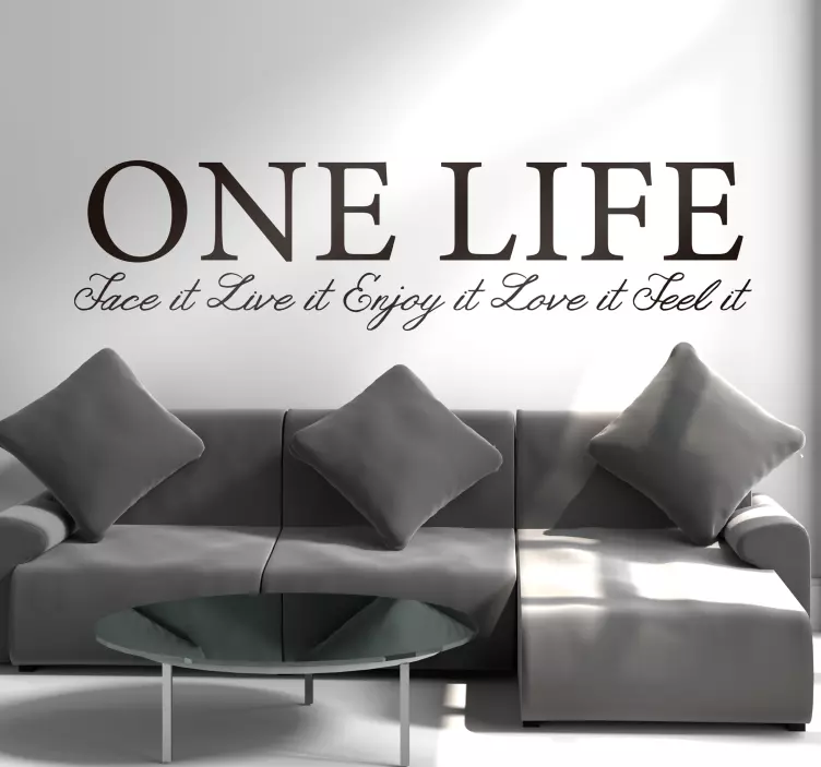 ONE LIFE FACE IT LIVE wall stickers quotes - TenStickers