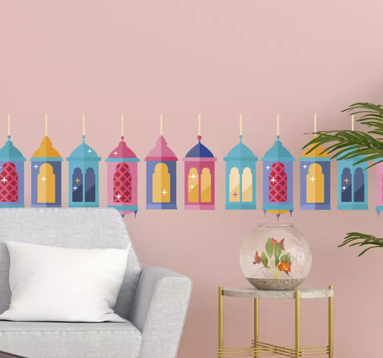 orient lamps wall border sticker - TenStickers
