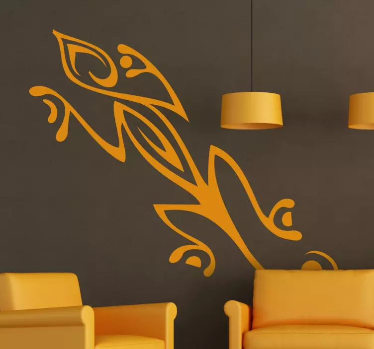 Original Tribal Gecko Wall Art Sticker - TenStickers