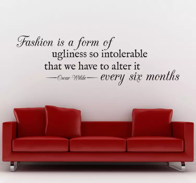 Oscar Wilde Alter Fashion Wall Sticker - TenStickers