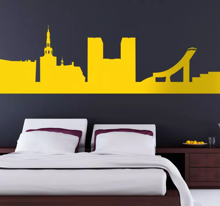 Oslo Silhouette Wall Sticker - TenStickers